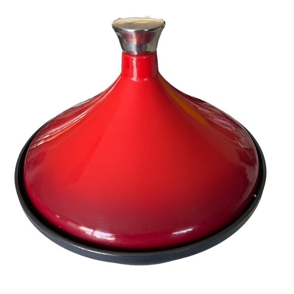 Bruntmor Enameled Cast Iron Tagine 2.5 Qt Red & Black - Picture 1 of 6